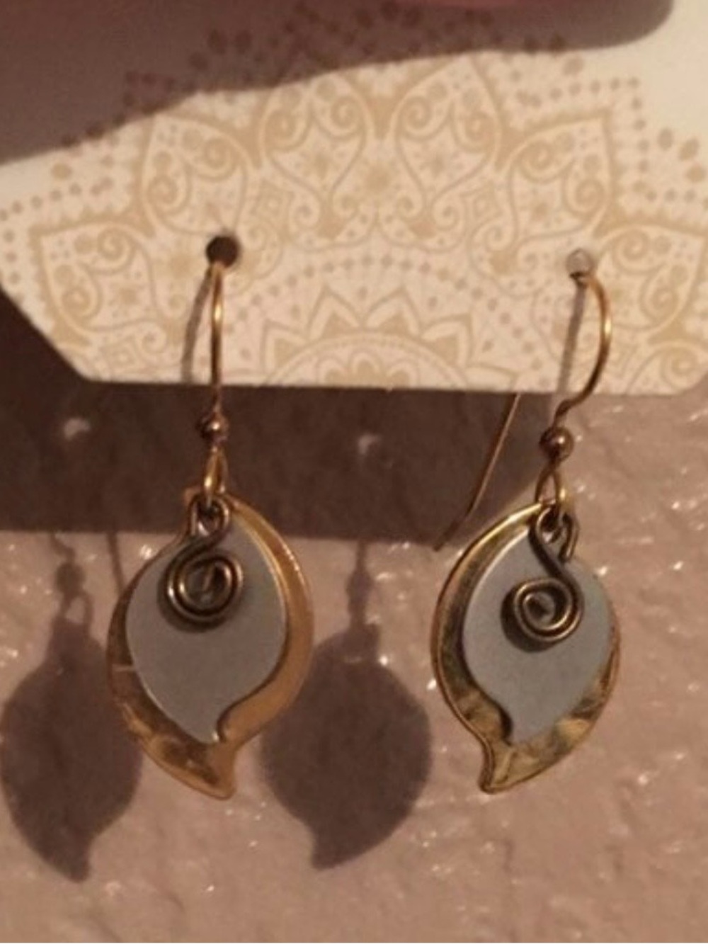 Y2K Gold & Silver Tone & Swirl Earrings - Handmade